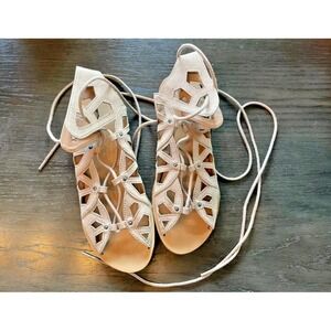 Mossimo Women's Gladiator Flat Classic‎ Tie Strappy Sandals Size 10
